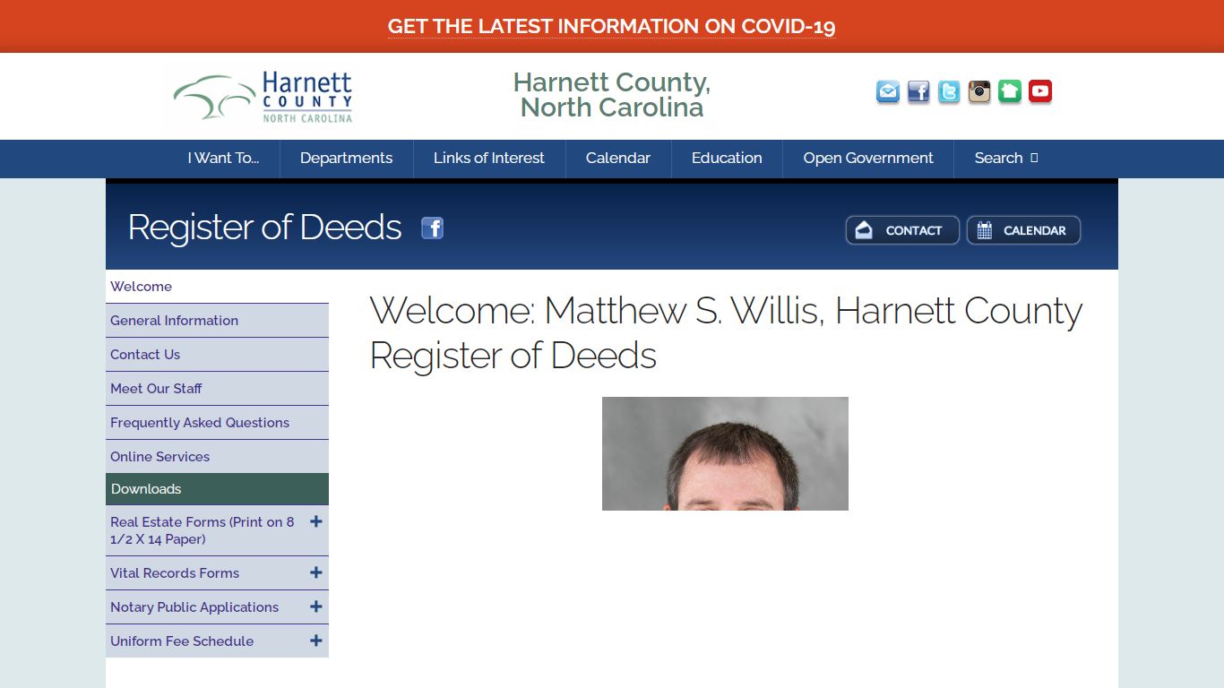 Register of Deeds: Welcome | Harnett County, North Carolina